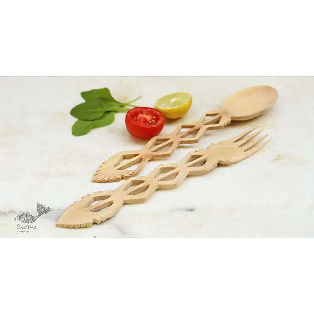 Purnak ✼ Udayagiri Wooden Cutlery - Set of Tow ✼ { 4 }